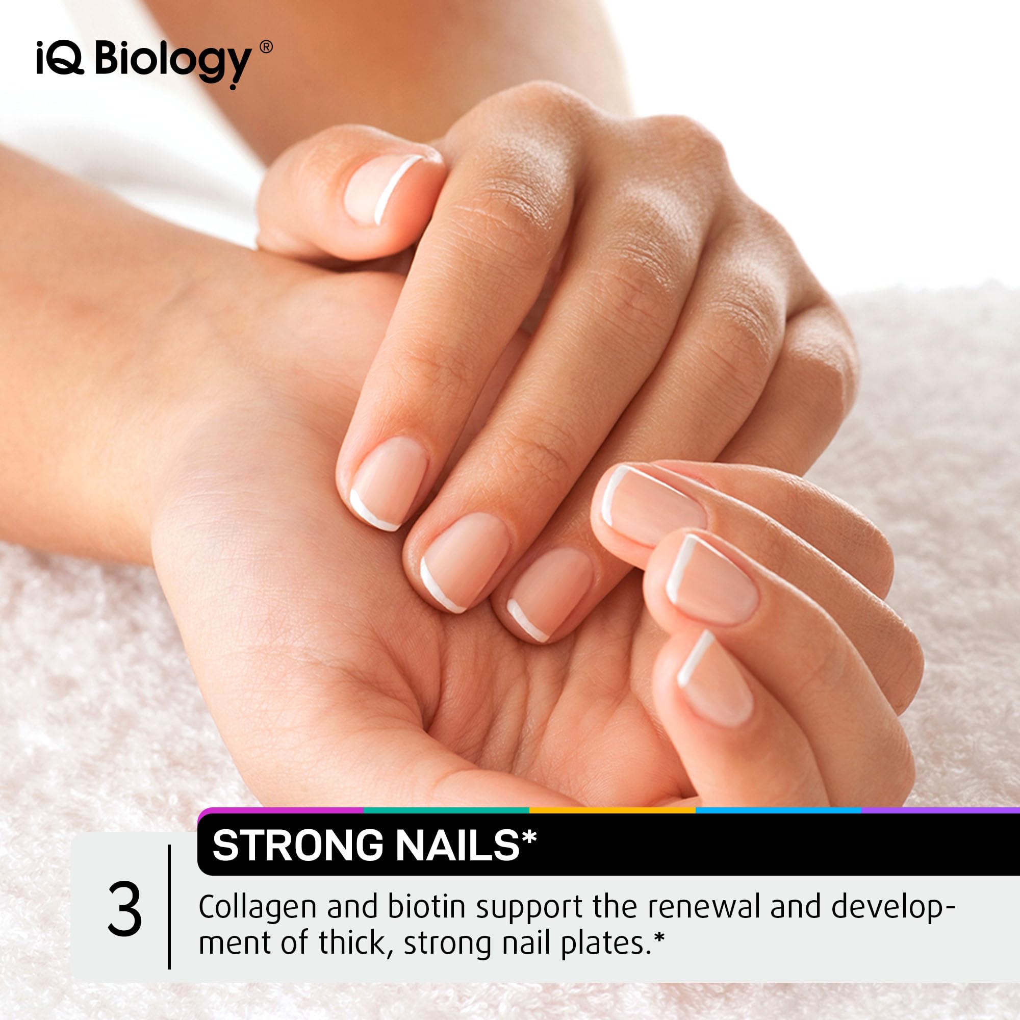 IQ BIOLOGY Hair Growth Gummies back view packaging