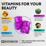 IQ BIOLOGY Hair Growth Gummies displayed with natural ingredients