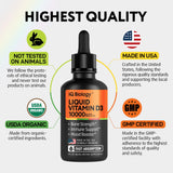 IQ BIOLOGY Liquid Vitamin D3 10000 IU packaging on a kitchen counter