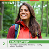 IQ BIOLOGY Liquid Vitamin D3 10000 IU with orange oil background