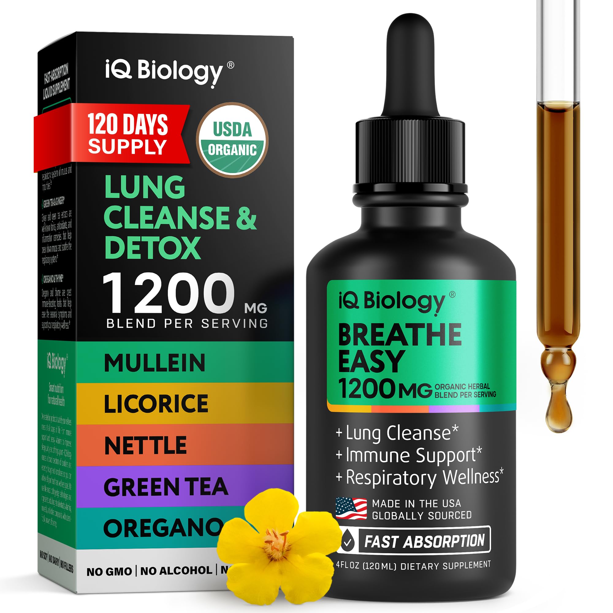 IQ BIOLOGY Mullein Leaf Extract 281g front view