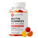 iRestore Biotin Gummies front view with natural flavours