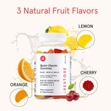 iRestore Biotin Gummies with a measuring spoon for serving