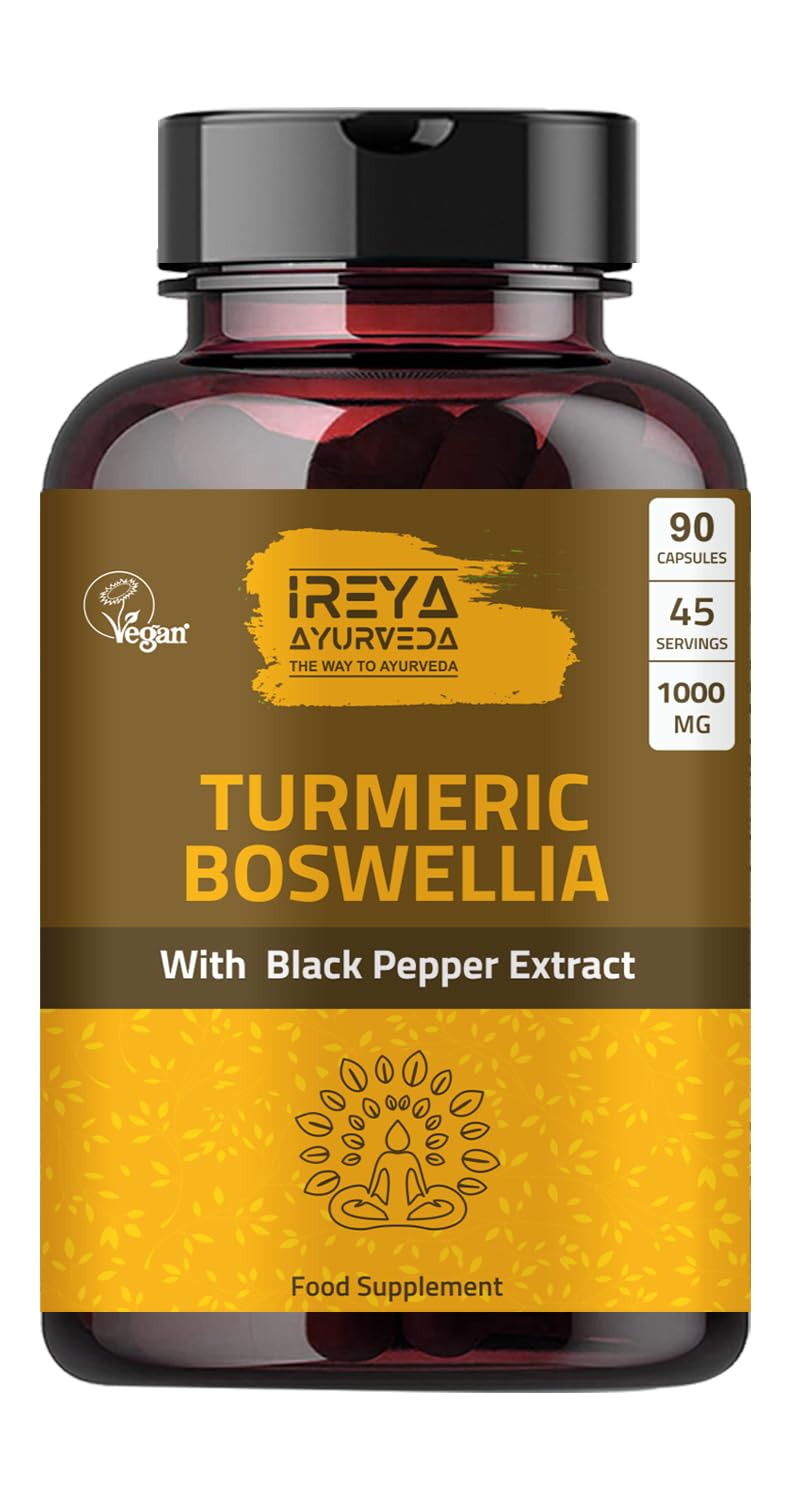 Ireya Ayurveda Boswellia Extract Capsules with Turmeric front view