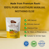 Ireya Ayurveda Kasturi Turmeric Powder on a wooden surface