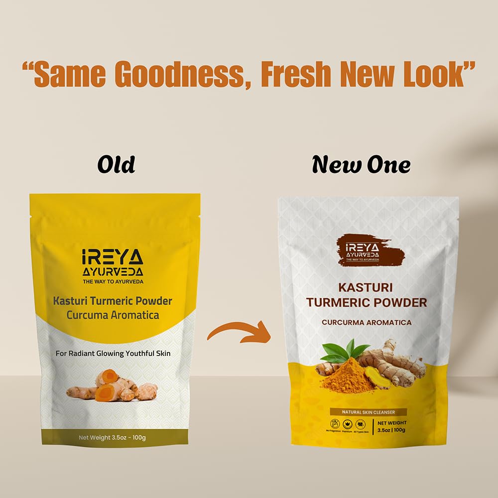 Ireya Ayurveda Kasturi Turmeric Powder packaging details