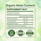 Ireya Ayurveda Neem Turmeric Capsules 1000mg side view