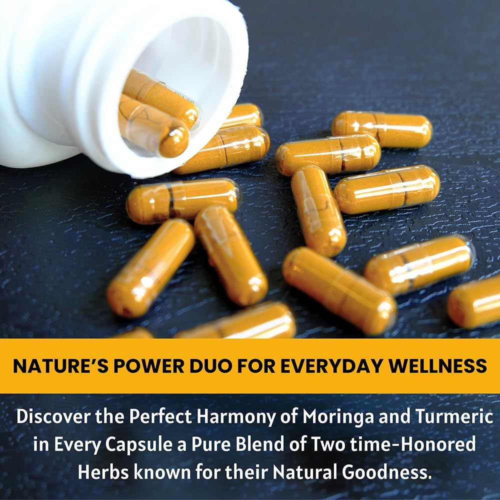 Ireya Ayurveda Organic Moringa & Turmeric Capsules with herbs