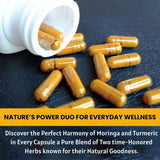 Ireya Ayurveda Organic Moringa & Turmeric Capsules with herbs