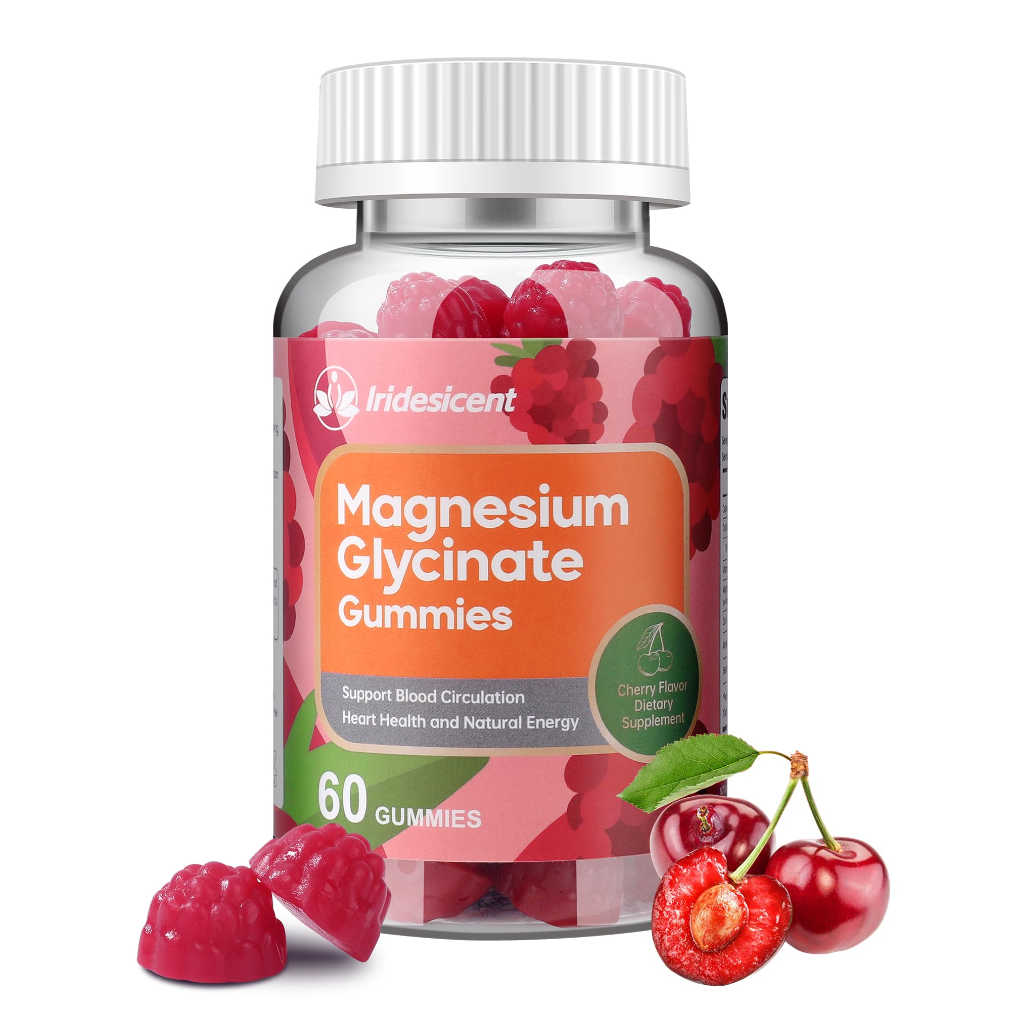 IRIDESICENT Magnesium Glycinate Gummies bottle front view