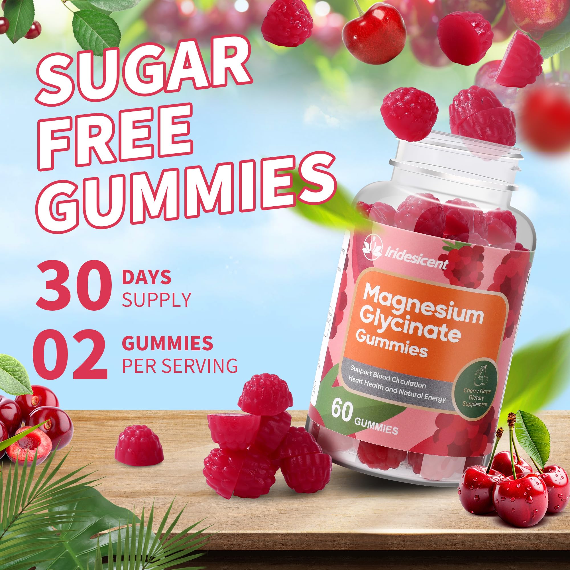 IRIDESICENT Magnesium Glycinate Gummies ingredients list