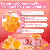 IRIDESICENT Vitamin D3 K2 gummies with a measuring spoon for dosage