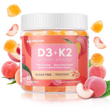 IRIDESICENT Vitamin D3 K2 gummies with fresh lychee fruit