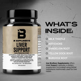 Iron Brothers Liver Support Supplement side view, showing capsule details