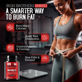 Iron Brothers Supplements Shred Fat Burner back view