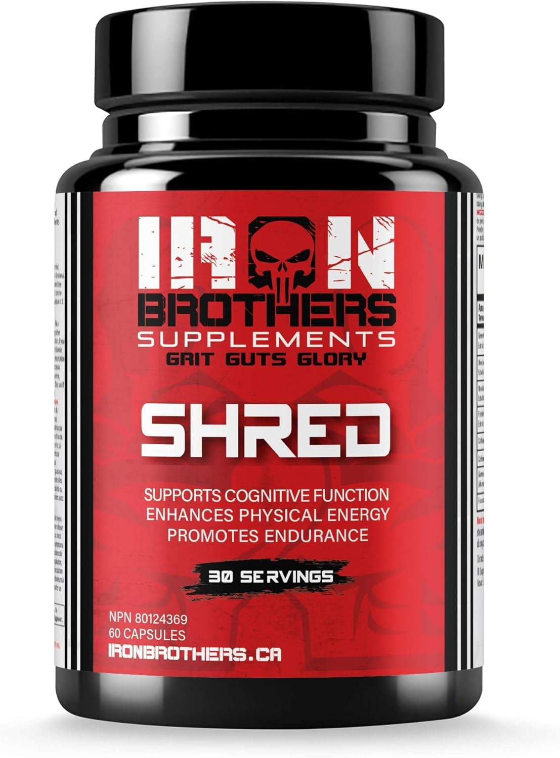 Iron Brothers Supplements Shred Fat Burner front view