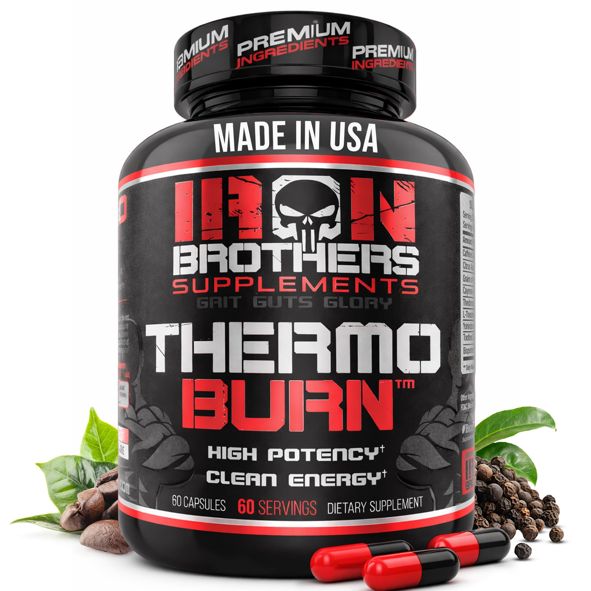 Iron Brothers Supplements Thermo Burn Fat Burner front view