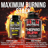 Iron Brothers Thermo Burn Fat Burner displayed on gym equipment