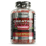 Iron Labs Nutrition Creatine Monohydrate Gummies with fitness equipment