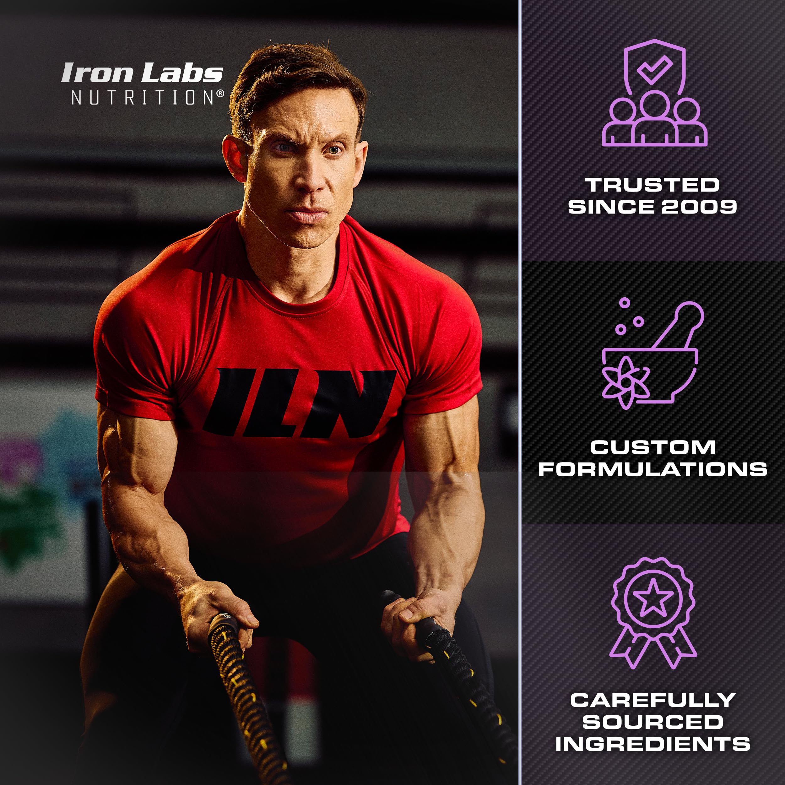 Iron Labs Nutrition PCT Xtreme for Men back view of packaging