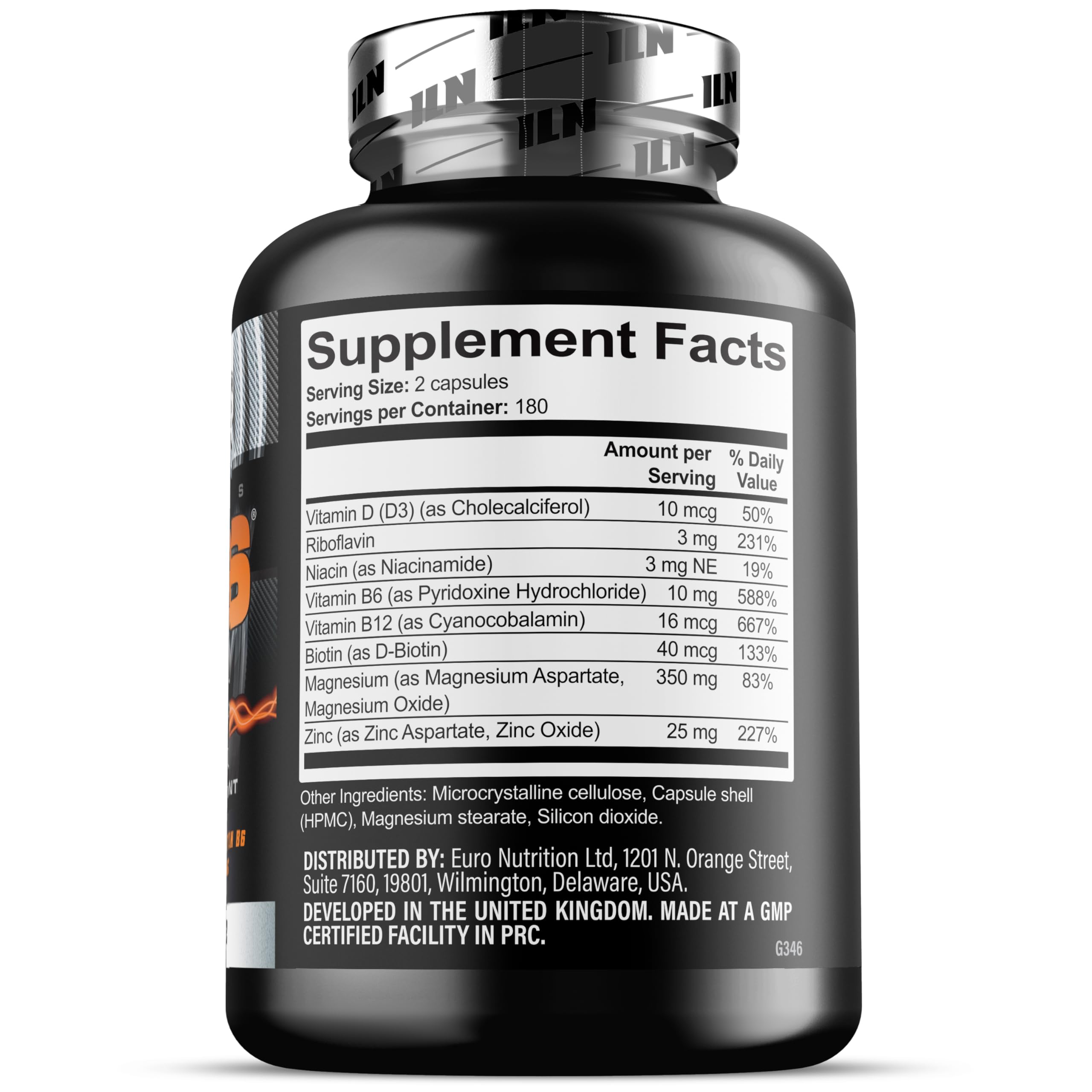 Iron Labs Nutrition Zinc Magnesium Aspartate capsules with measuring spoon