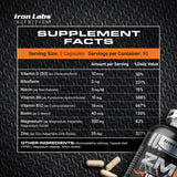 Iron Labs Nutrition Zinc Magnesium Aspartate Supplement bottle side view