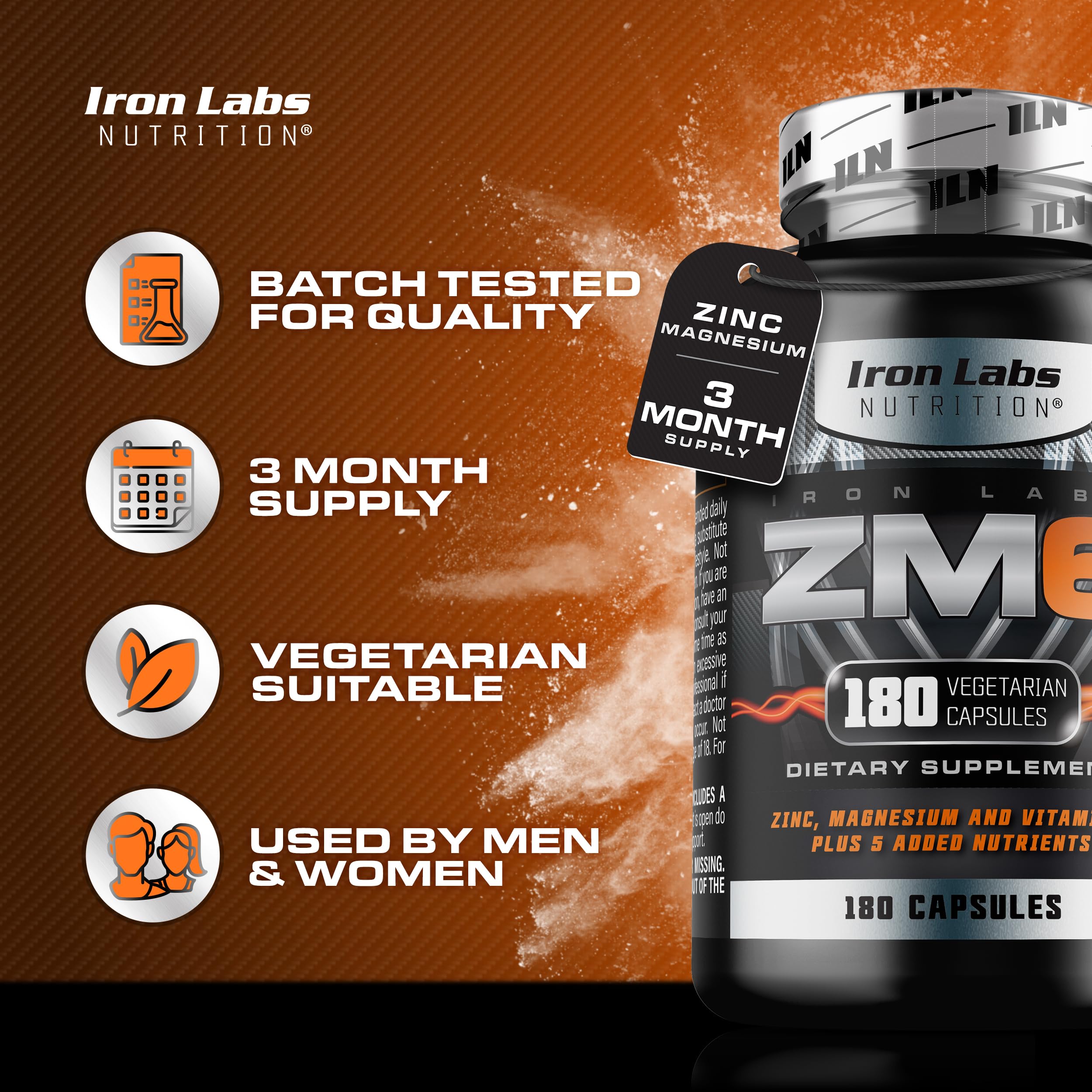 Iron Labs Nutrition Zinc Magnesium Aspartate Supplement ingredients list