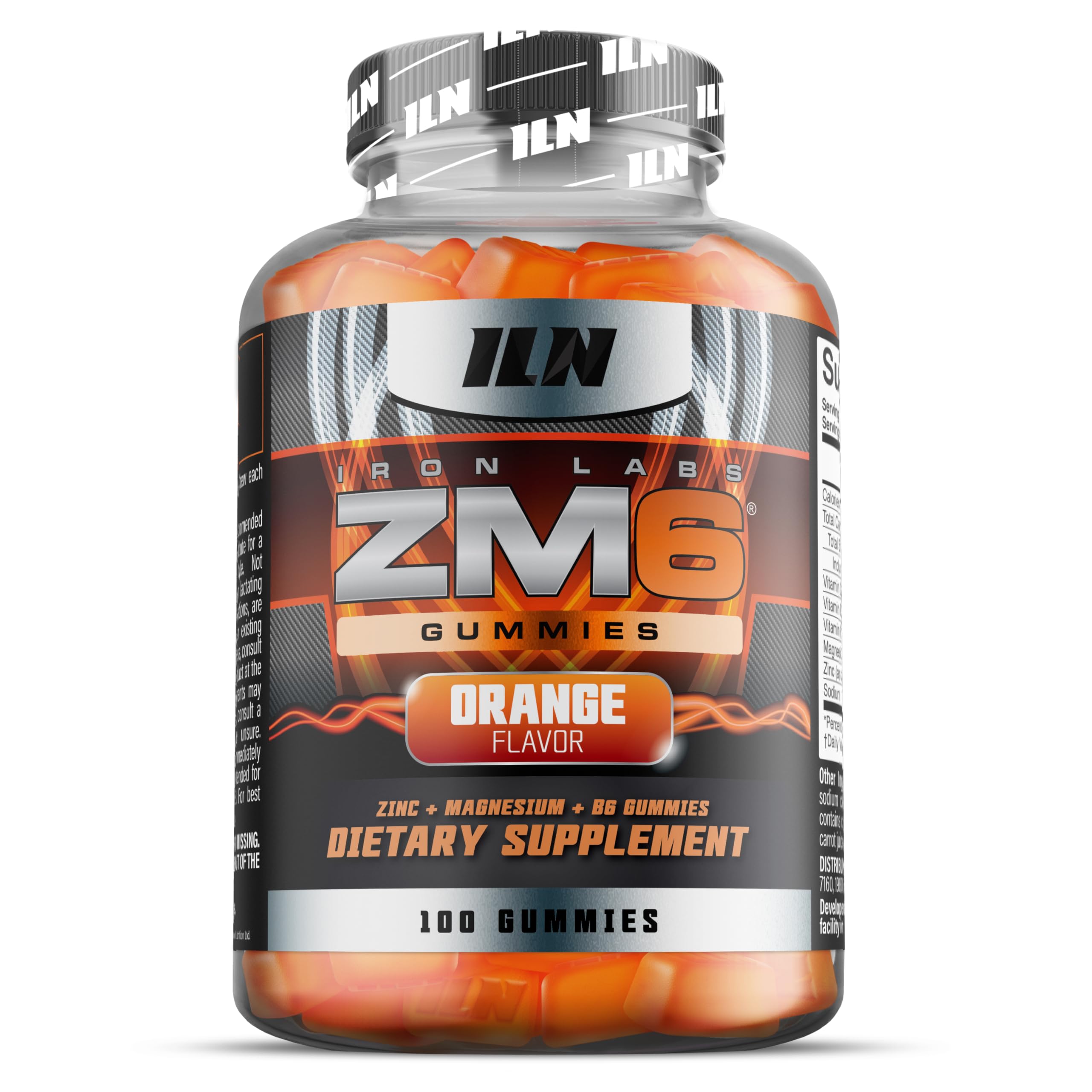 Iron Labs Nutrition ZM6 Gummies with a glass of water