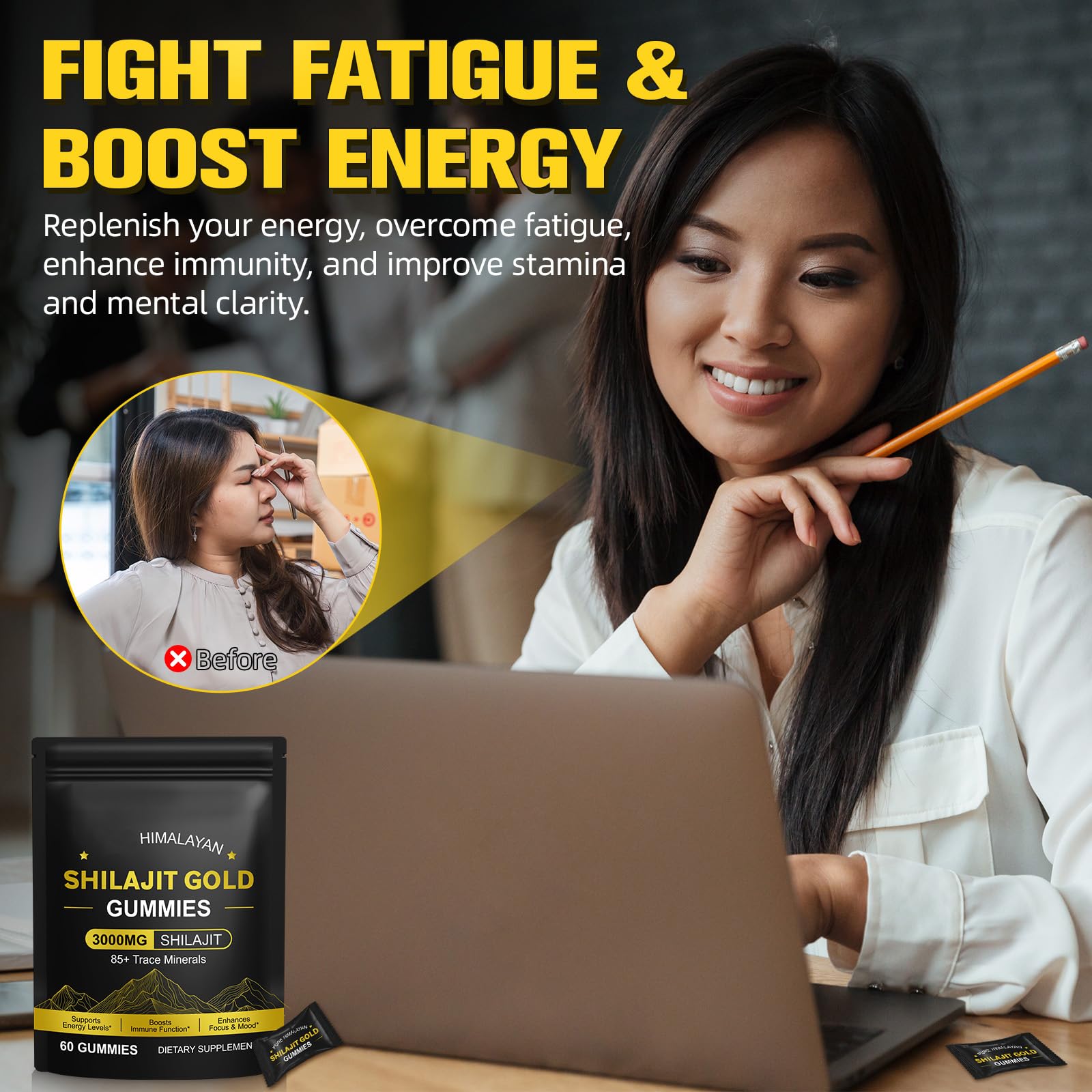 IRSRDOQU Gold Shilajit Gummies ingredients list