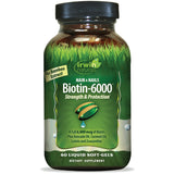 Irwin Naturals Biotin-6000 supplement bottle front view