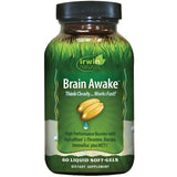 Irwin Naturals Brain Awake supplement front view with liquid soft-gels