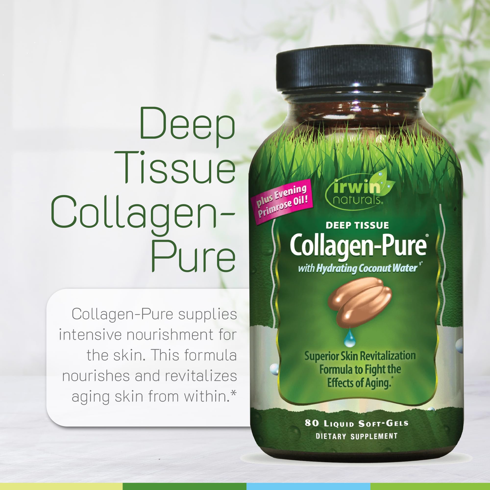 Irwin Naturals Deep Tissue Collagen-Pure packaging side view