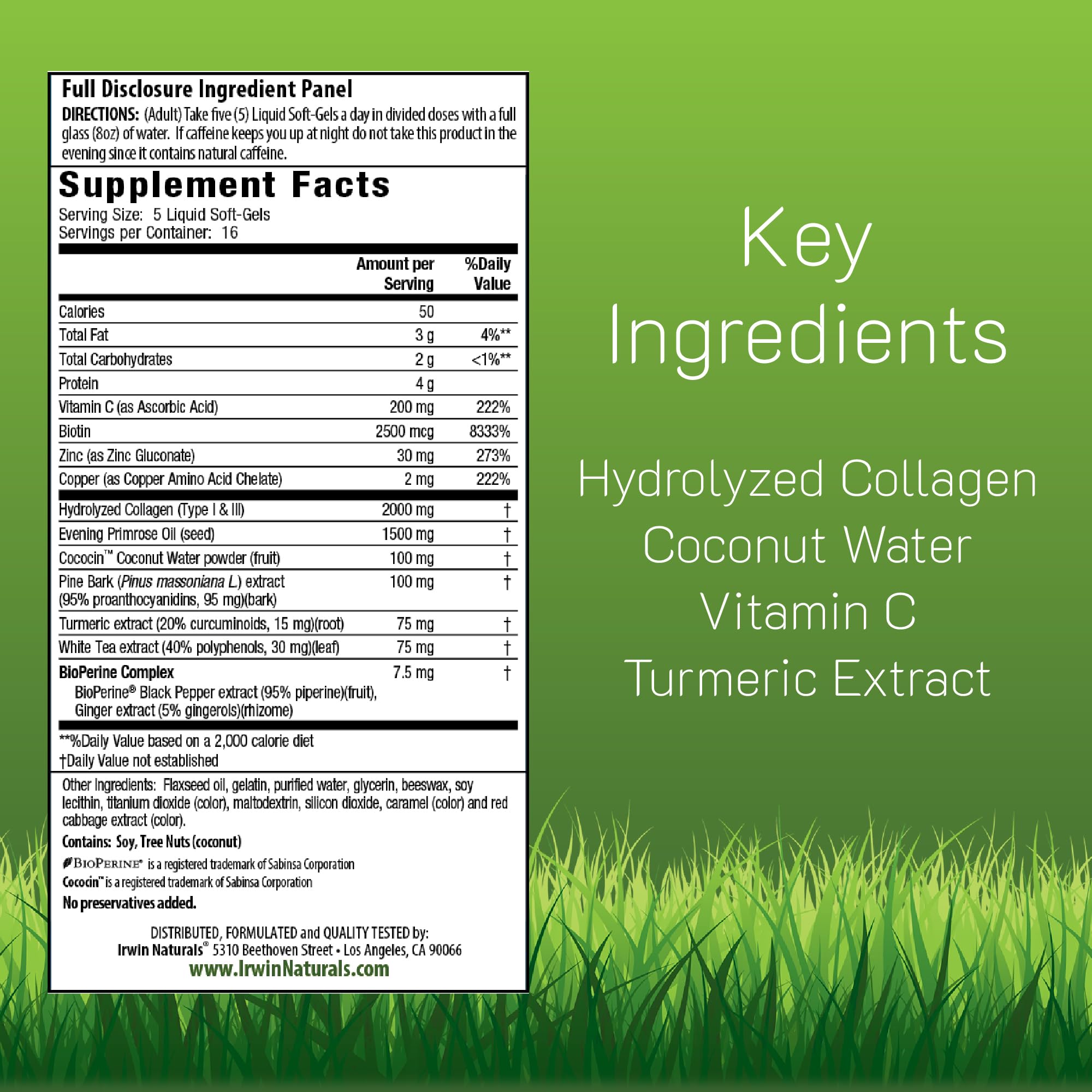Irwin Naturals Deep Tissue Collagen-Pure softgels close-up