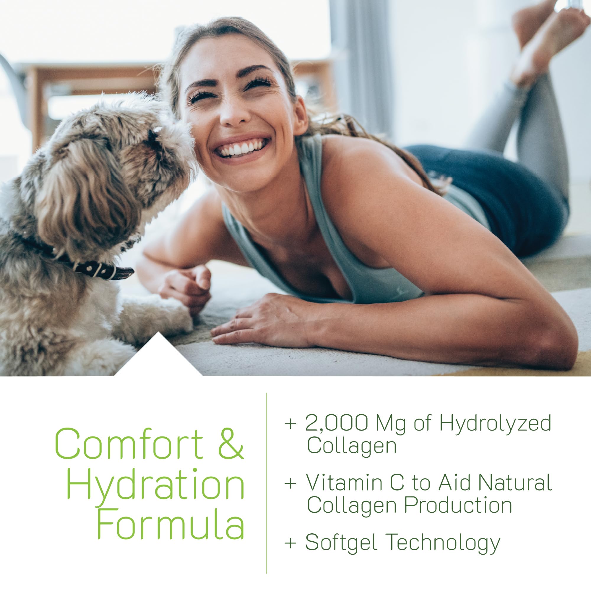 Irwin Naturals Deep Tissue Collagen-Pure softgels on a wooden table