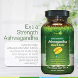 Irwin Naturals Extra Strength Ashwagandha 558g label close-up