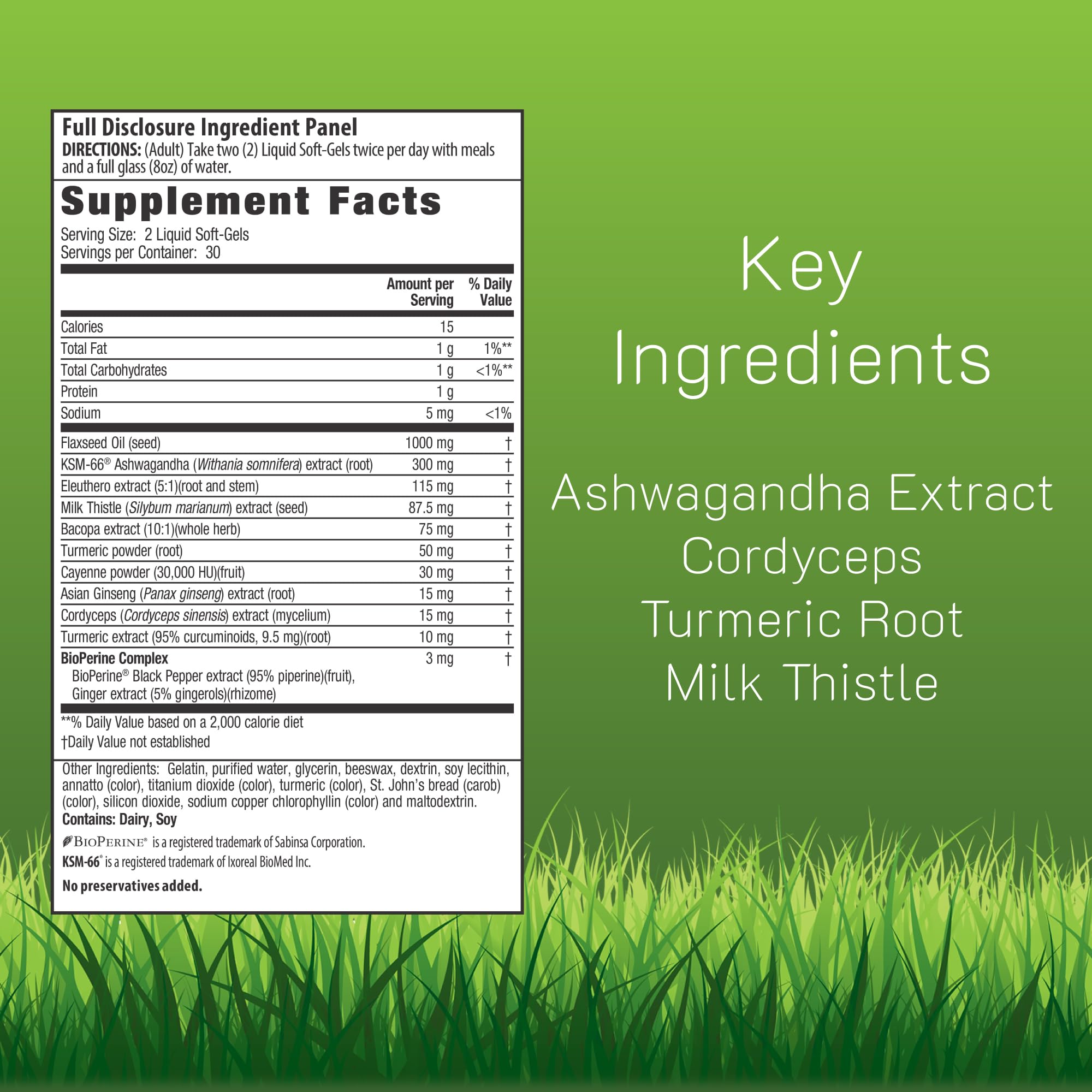 Irwin Naturals Extra Strength Ashwagandha 558g side view