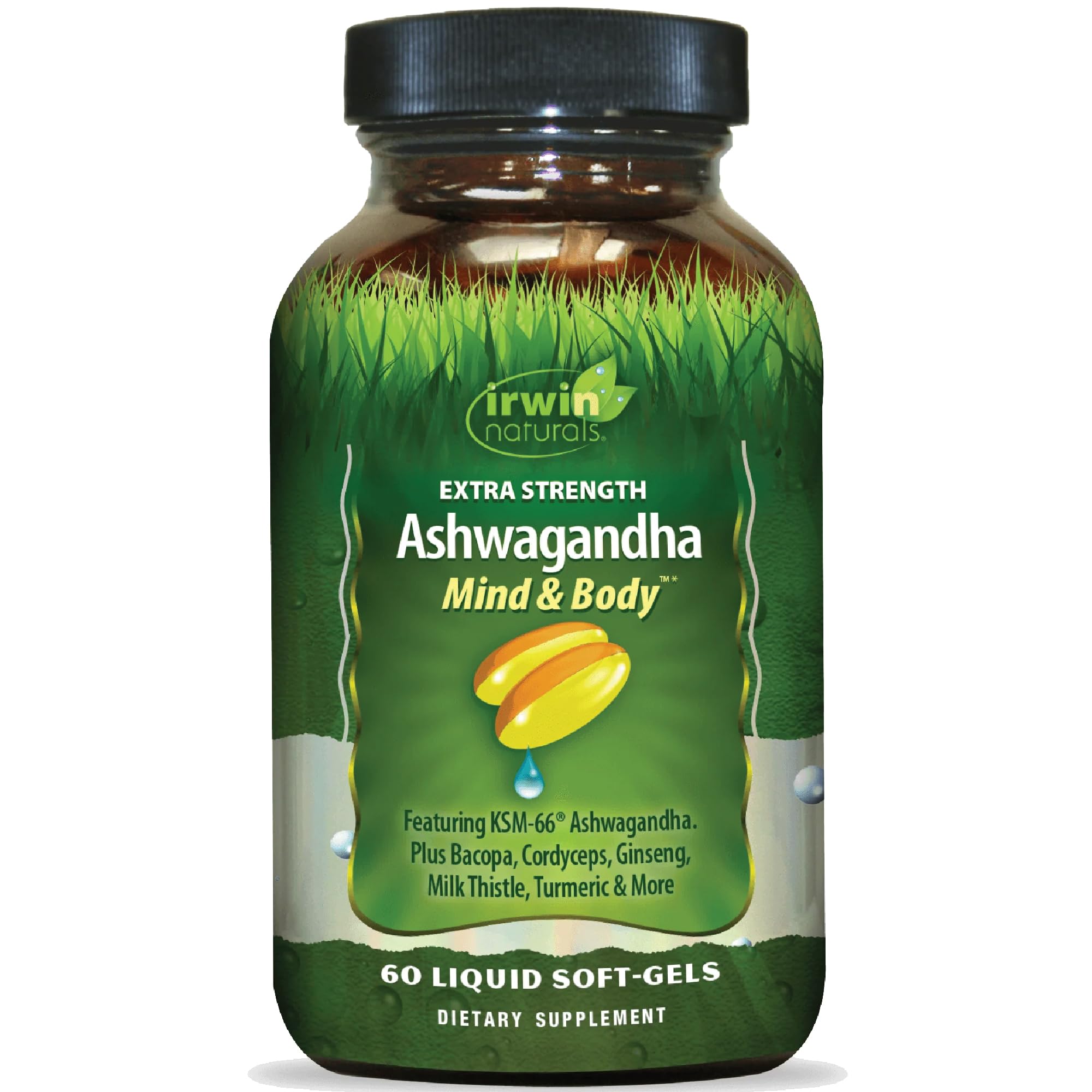 Irwin Naturals Extra Strength Ashwagandha Mind & Body 286g front view