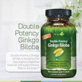 Irwin Naturals Ginkgo Biloba 240mg soft-gels in a spoon