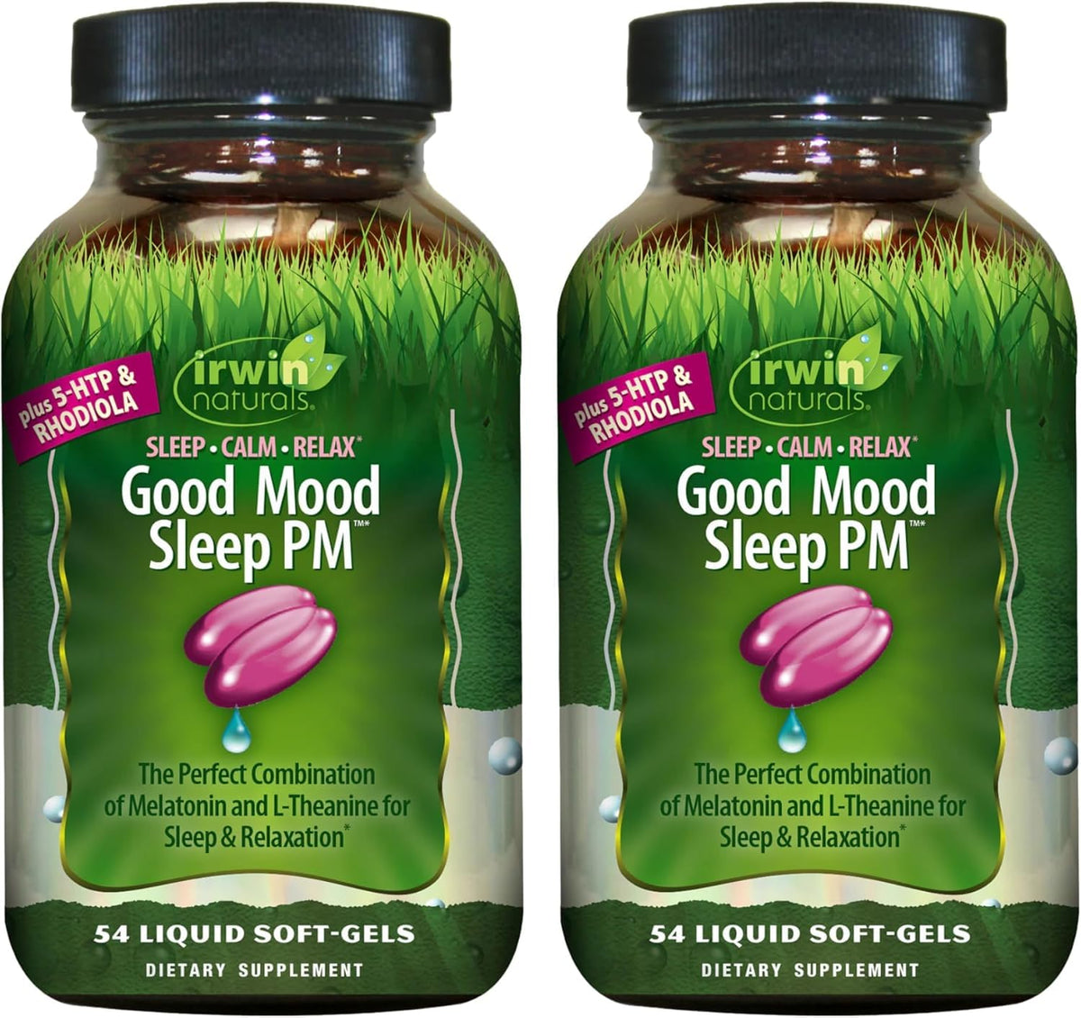 Irwin Naturals Good Mood Sleep PM soft-gel bottle front view