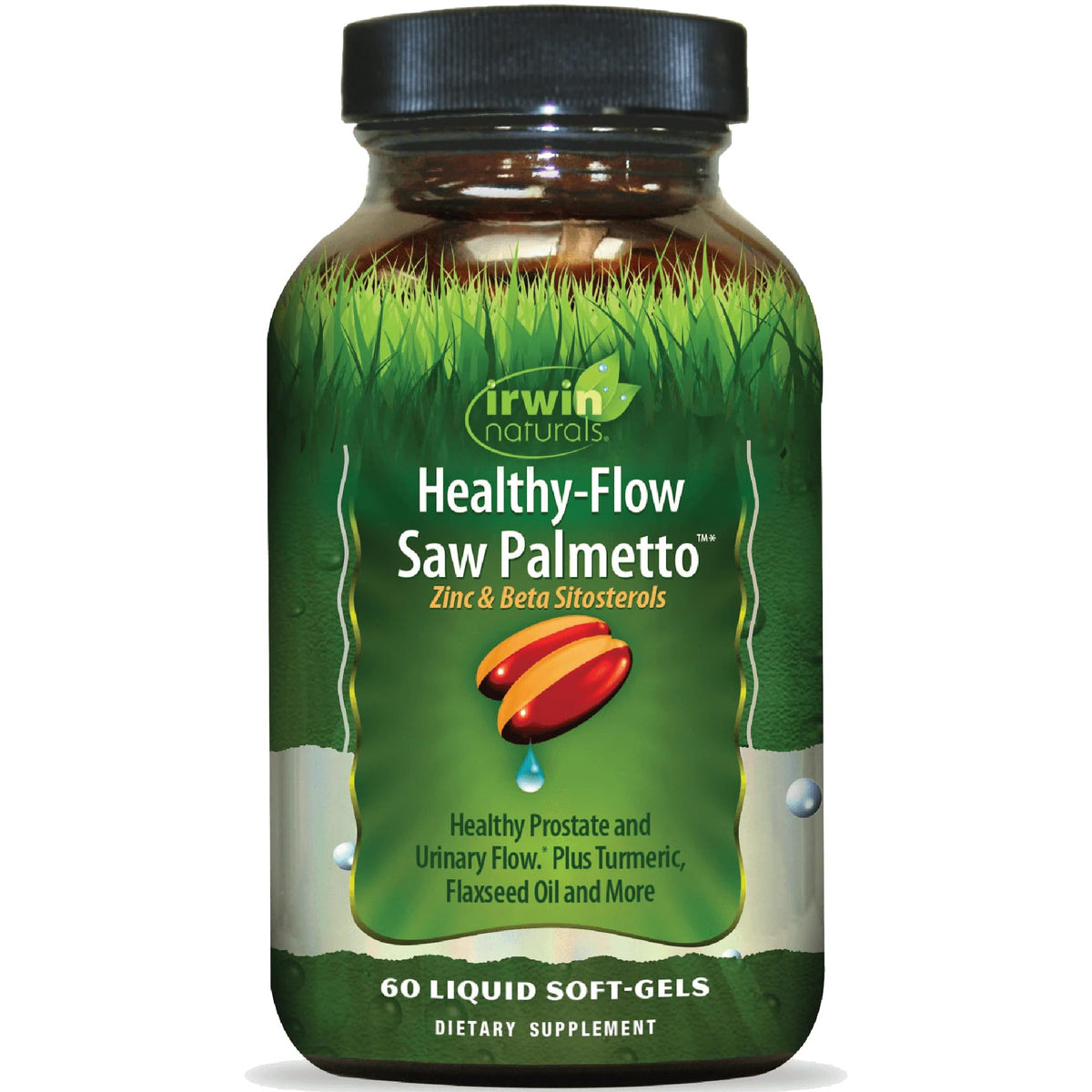 Irwin Naturals Healthy-Flow Saw Palmetto 118g front view