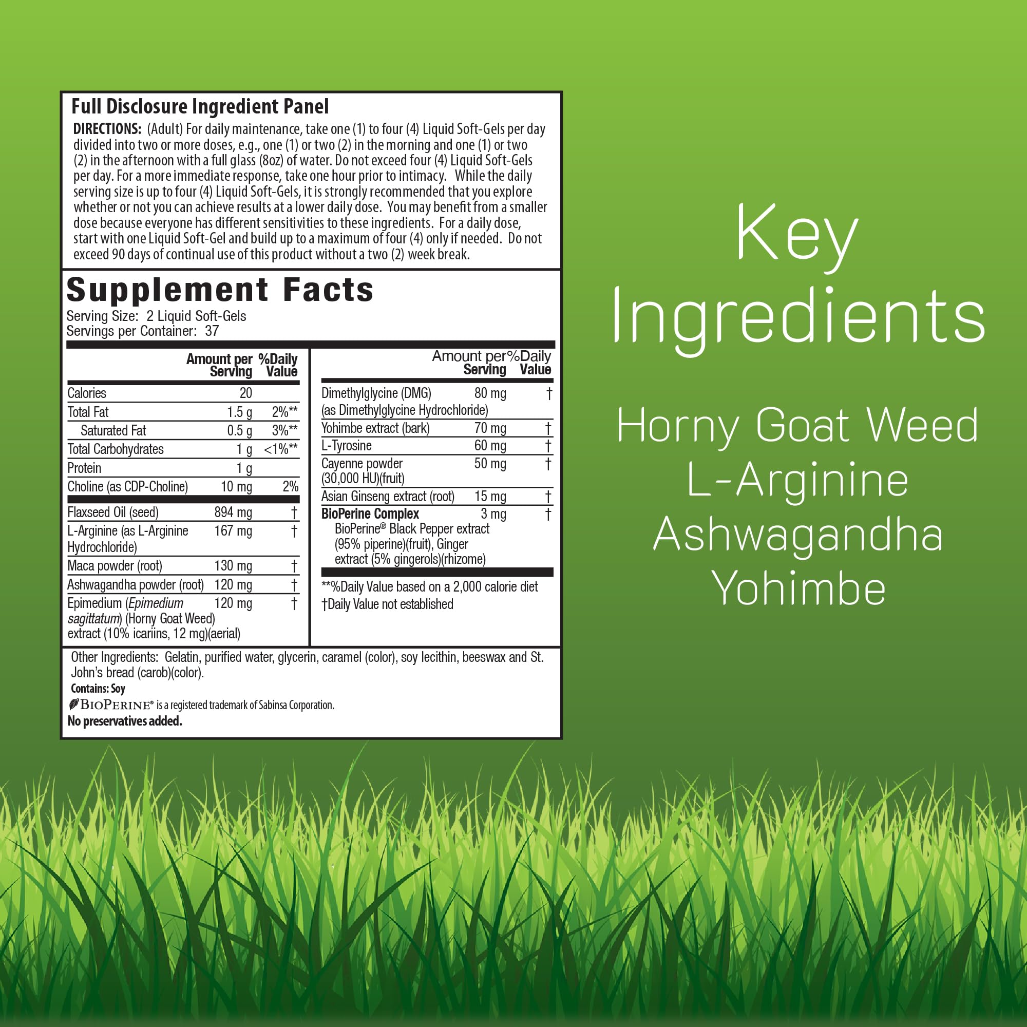 Irwin Naturals L-Arginine Combo Formula side view