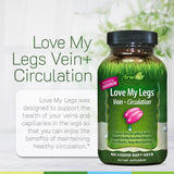 Irwin Naturals Leg Circulation Support 60 Liquid Softgels on a wooden surface