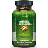 Irwin Naturals Magnesium + Ashwagandha 454g Liquid Soft-Gels front view