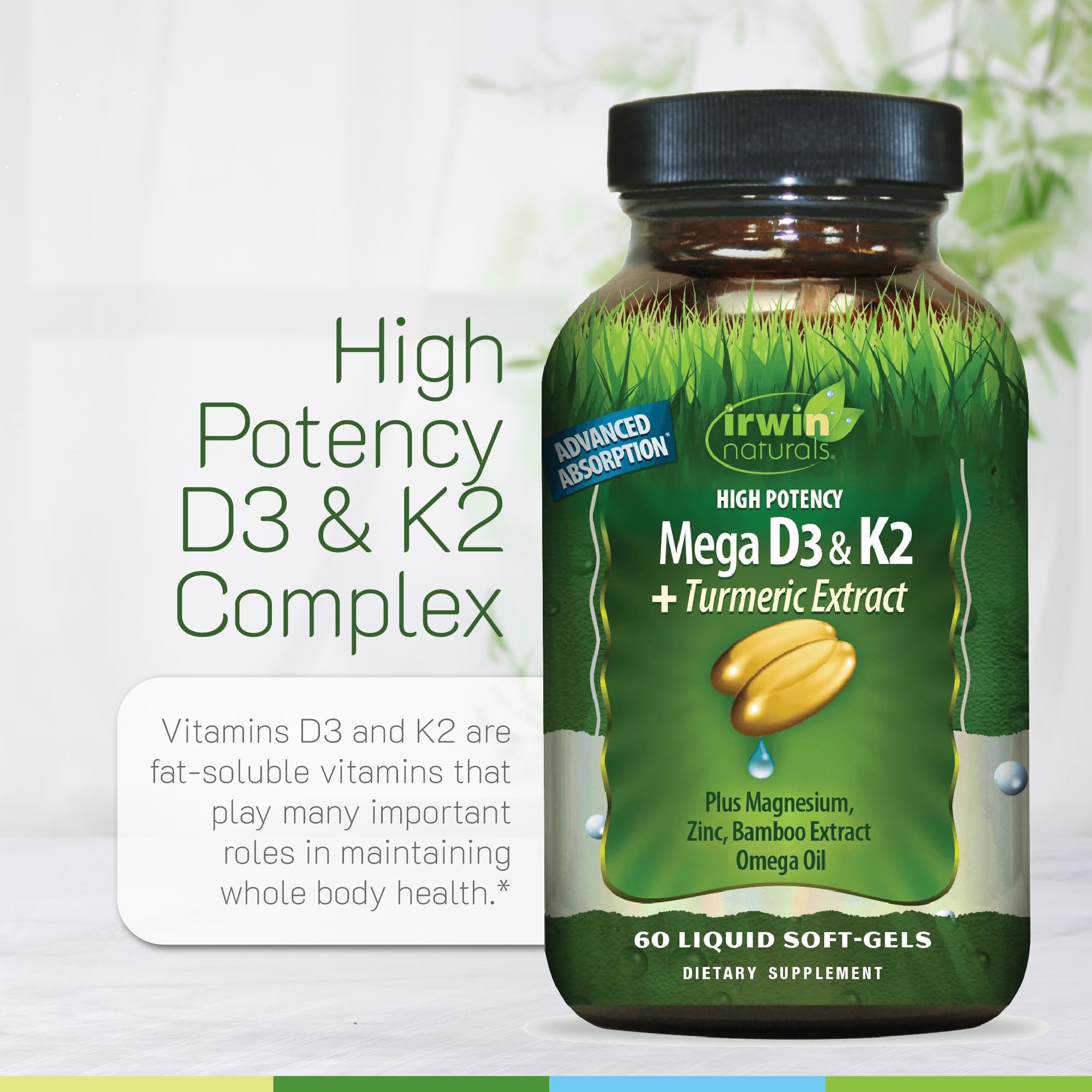 Irwin Naturals Mega D3 & K2 Complex ingredients list