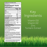 Irwin Naturals Mega D3 & K2 Complex liquid soft-gels in hand