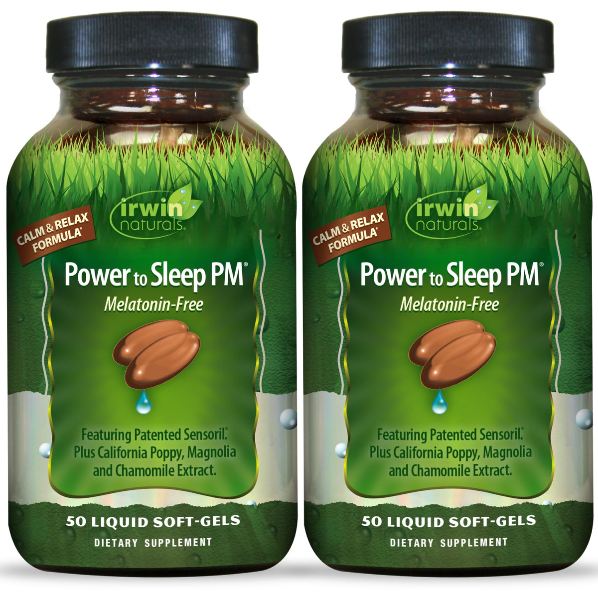 Irwin Naturals Power to Sleep PM 50 Count soft-gel front view