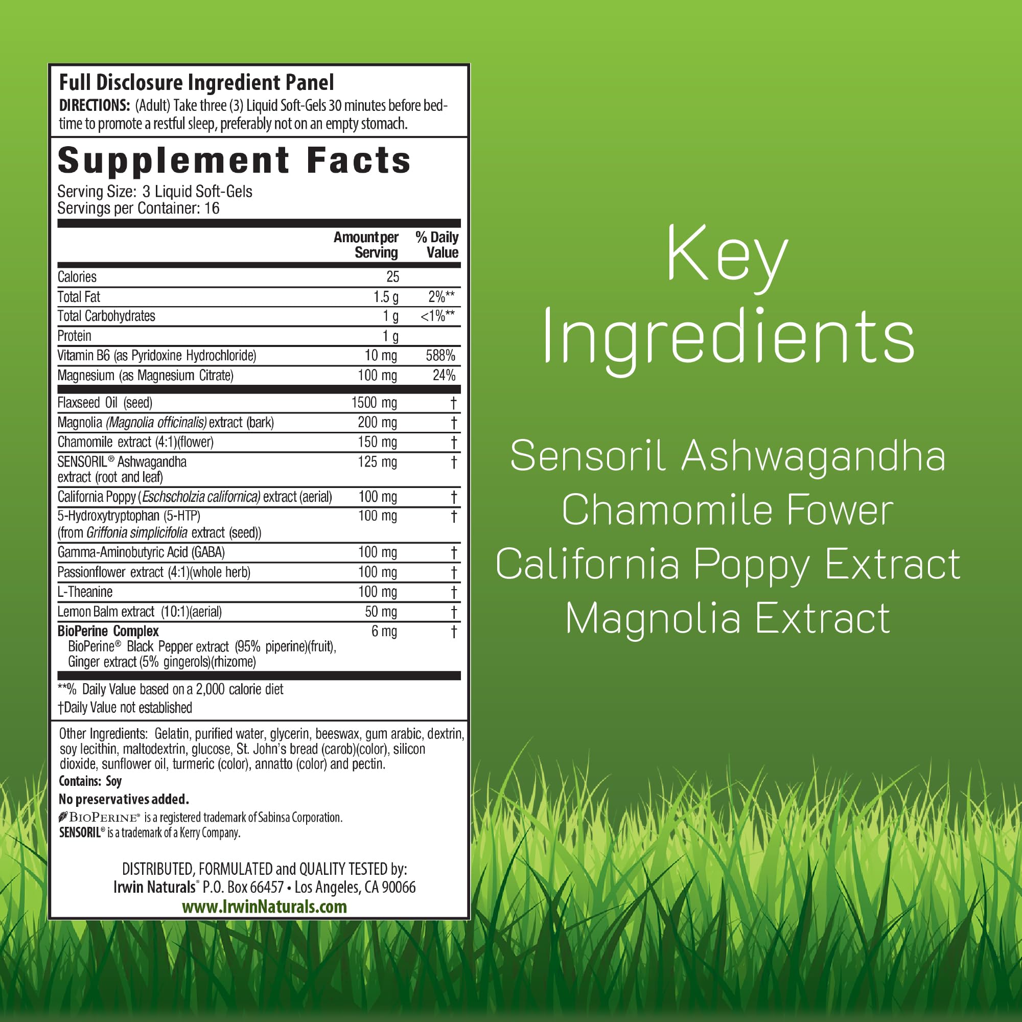 Irwin Naturals Power to Sleep PM 50 Count soft-gels in packaging