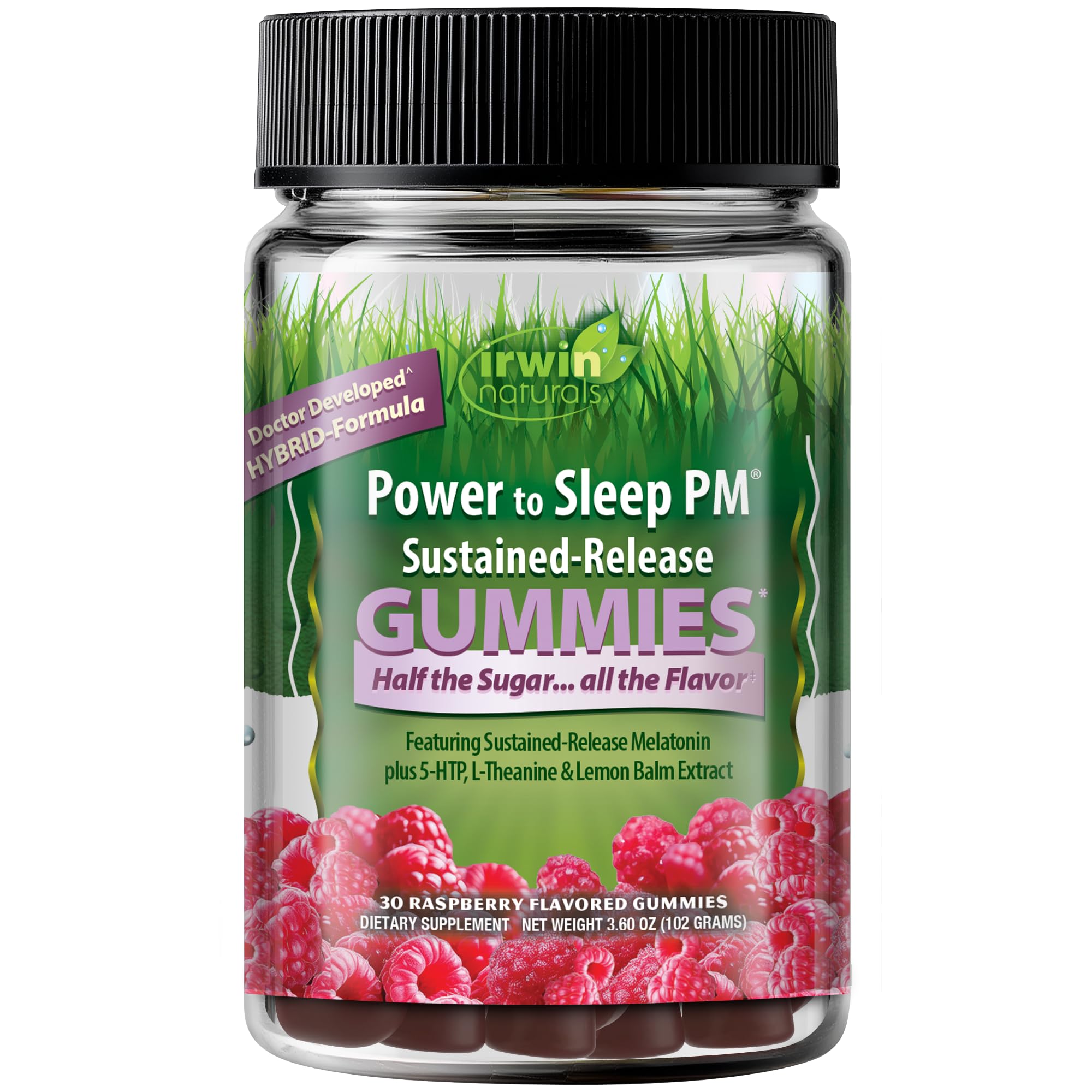 Irwin Naturals Power to Sleep PM Gummies front view packaging