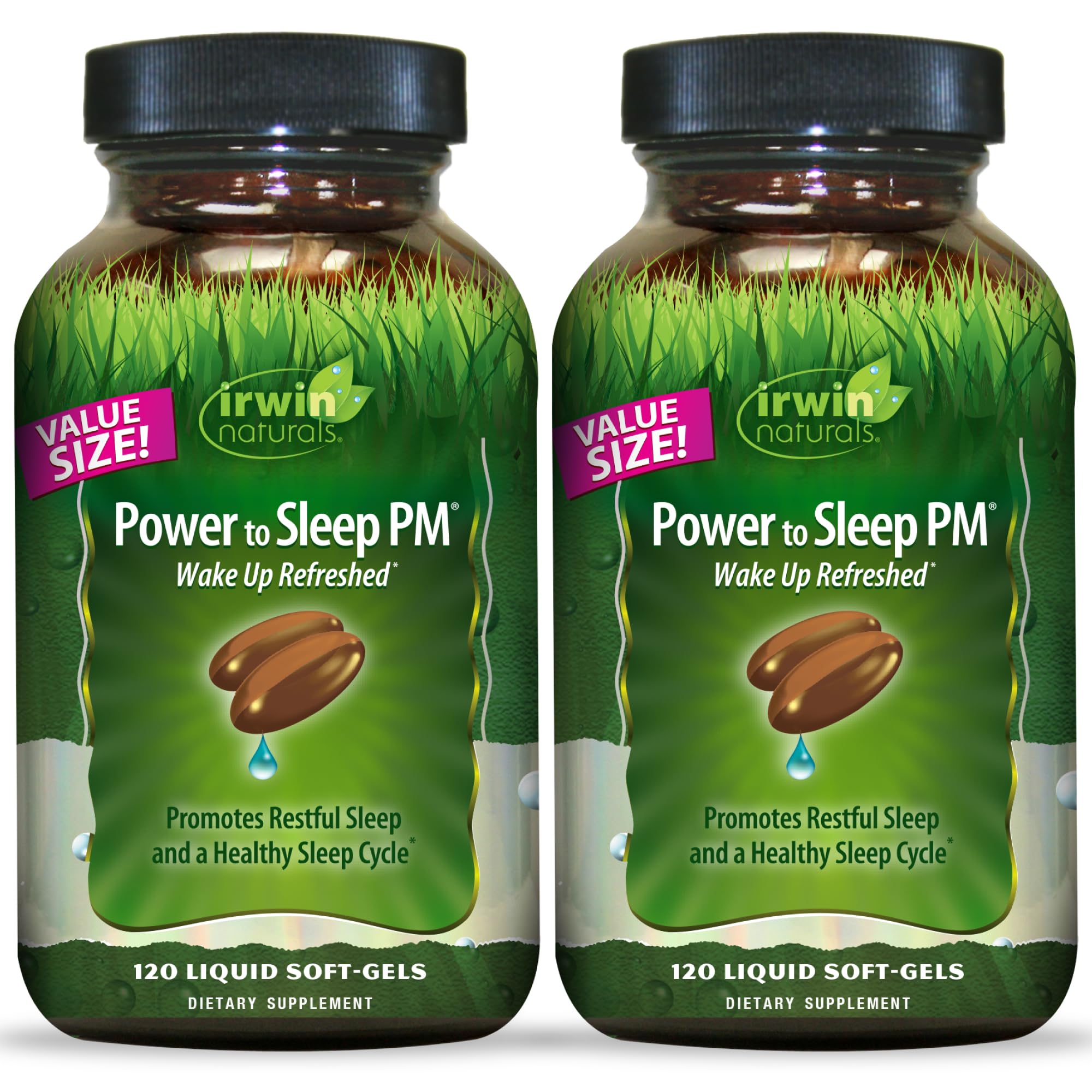 Irwin Naturals Power to Sleep PM Sleep Aid 120 Count 2-Pack front view