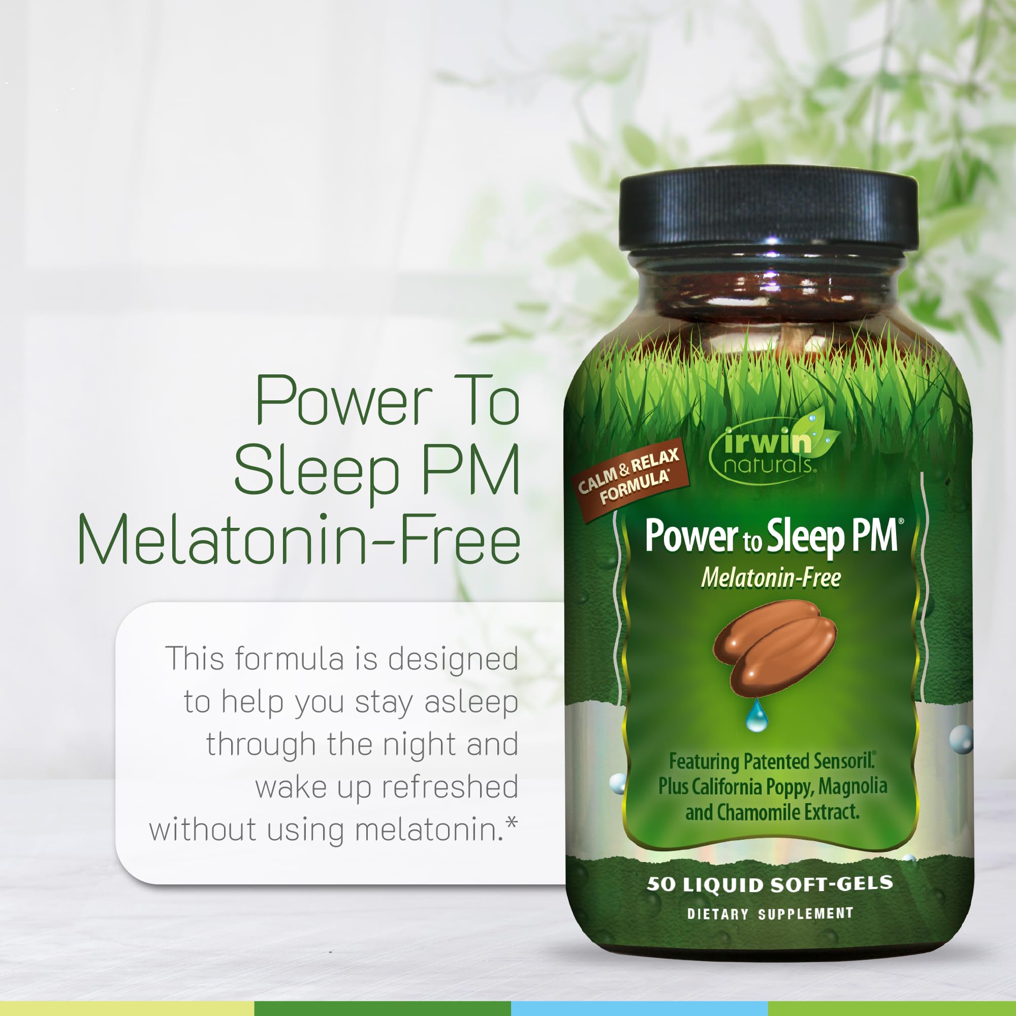 Irwin Naturals Power to Sleep PM soft-gel close-up